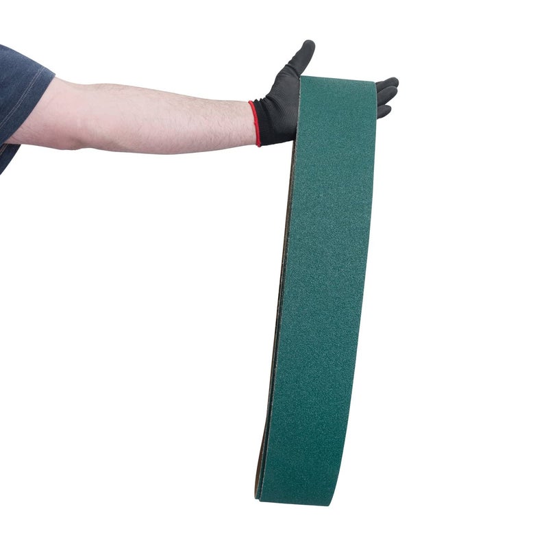 Red Label Abrasives أحزمة صنفرة زيركونيا لطحن المعادن 4 × 36 بوصة 36 حبيبة من ريد ليبل، عبوة 3 قطع - Image 3